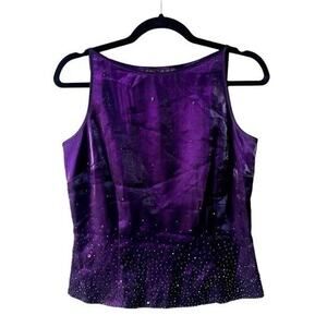 Alex Evenings 2 Piece Sequin Dress Womens Size-8 Purple Shimmery Party NWT